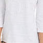 Blusa estampada feminina Charter Club manga 3/4 branca tamanho extragrande