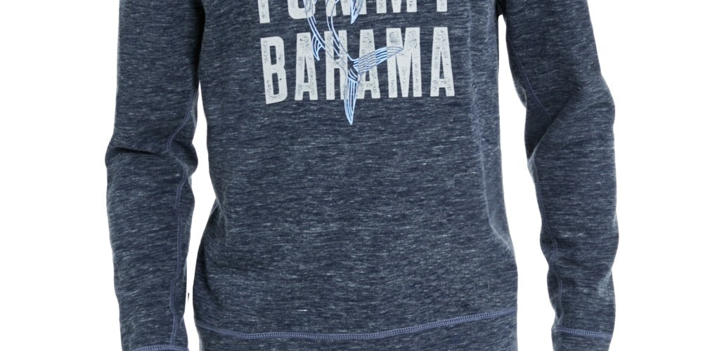 Tommy Bahama Maritime Marlin Flip Classic-Fit Masculino Reversível Mesclado Logo Sweatshirt Preto Tamanho X-G