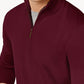 Suéter masculino Club Room com zíper de um quarto, mistura de lã merino, roxo, tamanho médio