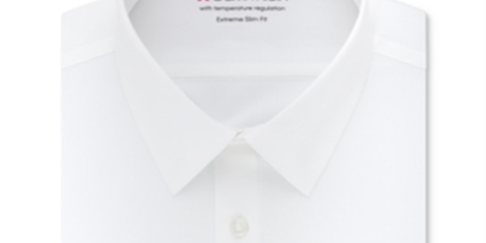 Camisa social masculina Calvin Klein com gola extra fina branca tamanho 15,5 x 32 x 33