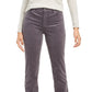Calça de veludo cotelê feminina Charter Club Petite Lexington com perna reta, cinza, tamanho 6P