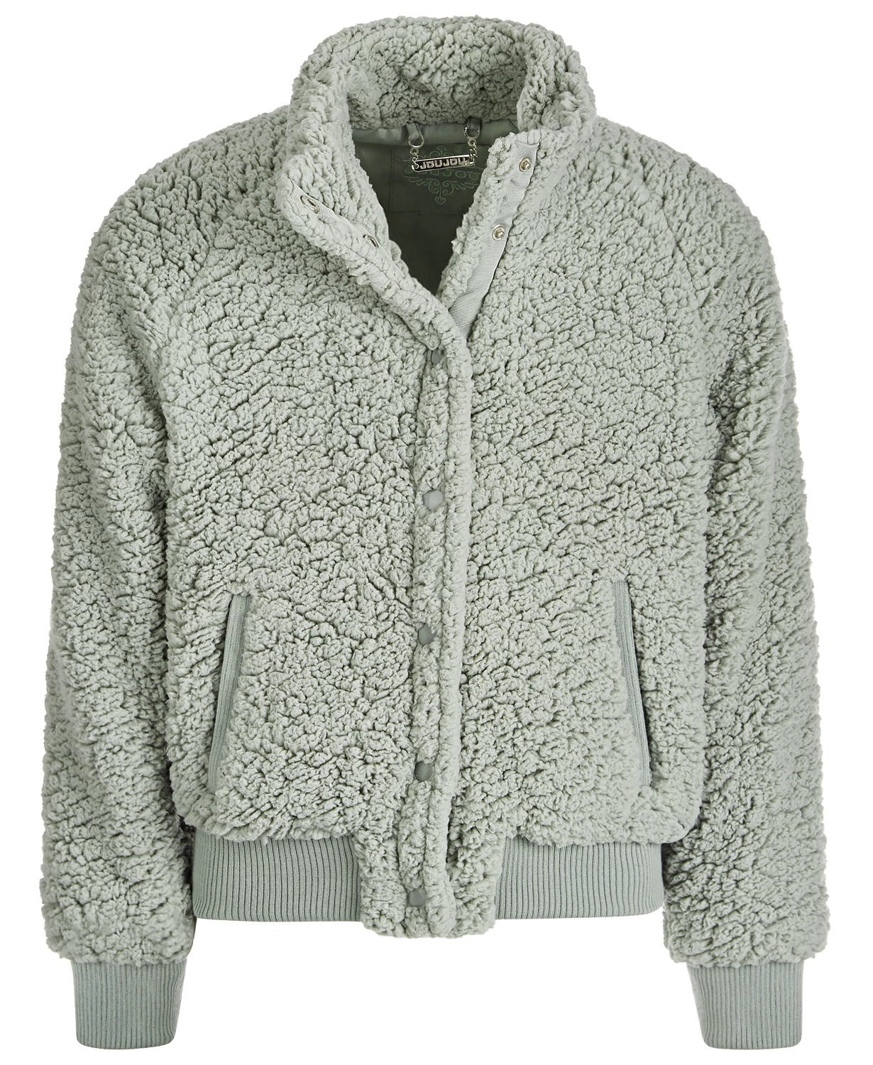 Jaqueta Jou Jou Big Girl's Fleece Snap Verde Tamanho P