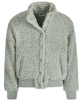 Jaqueta Jou Jou Big Girl's Fleece Snap Verde Tamanho P