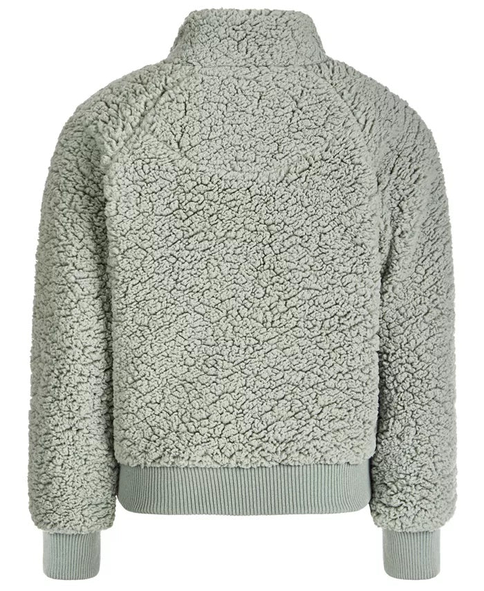 Jaqueta Jou Jou Big Girl's Fleece Snap Verde Tamanho P