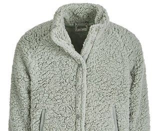 Jaqueta Jou Jou Big Girl's Fleece Snap Verde Tamanho P