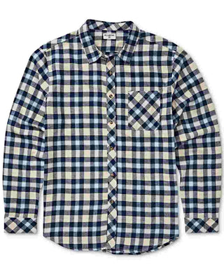 Camisa de flanela xadrez elástica Freemont masculina Billabong, bege, tamanho grande