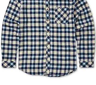 Camisa de flanela xadrez elástica Freemont masculina Billabong, bege, tamanho grande