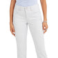 Calça jeans capri feminina estilo &amp; co com punho alto, tamanho 16, prateada