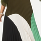 Saia plissada MIDI colorida Alfani feminina, verde, tamanho pequeno P/M