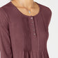 Blusa feminina de manga comprida com pregas estilo &amp; co, roxa, tamanho pequeno