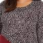 Blusa feminina Alfani estampada e assimétrica de veludo, preta/multicolorida, tamanho 0X