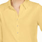 Camisa Polo Feminina Charter Club Supima Cotton Manga 3/4 Amarela Tamanho P