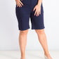 Shorts feminino azul marinho com bolsos Charter Club, tamanho 8
