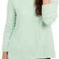 Blusa feminina texturizada mesclada manga comprida gola redonda verde tamanho extragrande