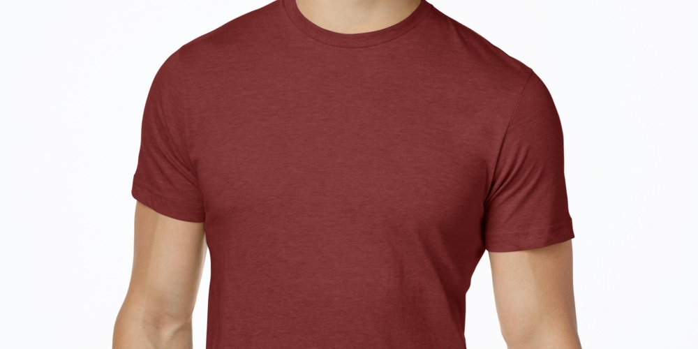 Camiseta masculina Alfani Crew vermelha, tamanho médio