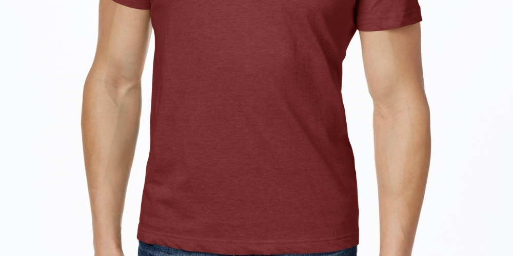 Camiseta masculina Alfani Crew vermelha, tamanho médio