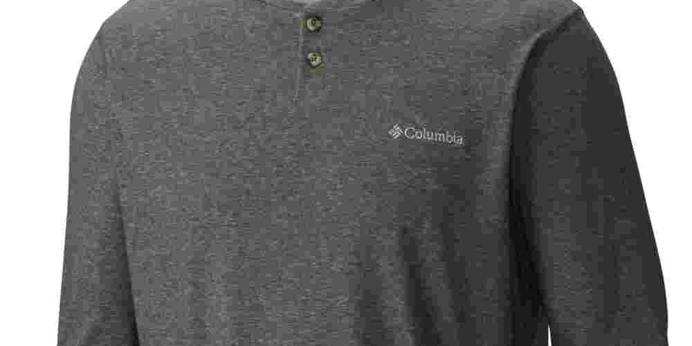 Columbia Men's Big &amp; Tall Thistletown Park Henley Verde Oliva Verde Mesclado Tamanho 64