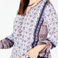 Blusa Plus Size Estampada Feminina Style &amp; Co Azul Multi Tamanho 0X