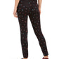 Calça jeans skinny feminina com estampa floral Charter Club, preta, tamanho 4