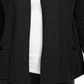 Cardigan curto de algodão feminino Charter Club, preto, tamanho pequeno P