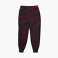 Calça de moletom camuflada bordada Live Rose da Lacoste, masculina, Berry Jam, preta, tamanho X-G