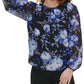 Blusa Calvin Klein Feminina Estampa Floral Preta Tamanho Médio