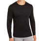 Camisa casual masculina de manga comprida e gola redonda 32 Degrees, preta, tamanho pequeno