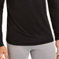 Camisa casual masculina de manga comprida e gola redonda 32 Degrees, preta, tamanho pequeno