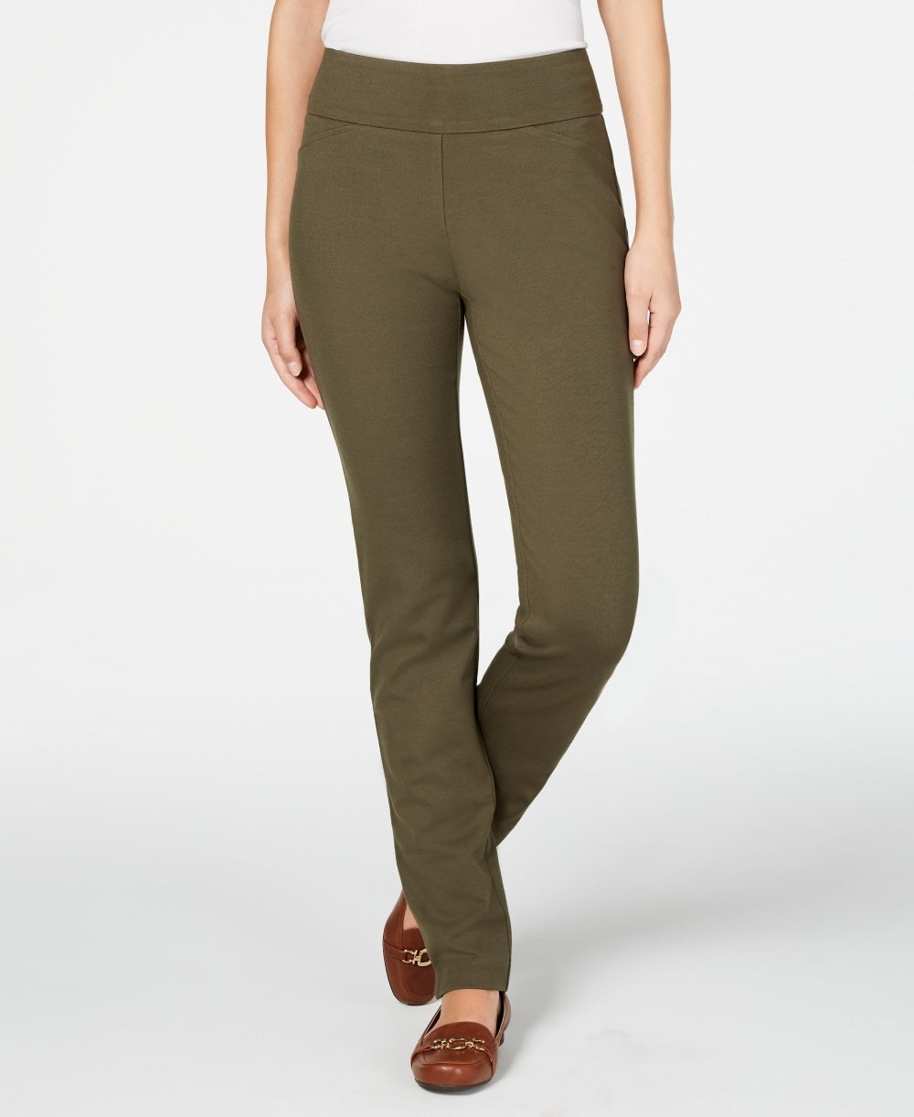 Calça Ponte Feminina Cambridge Pull On Charter Club Verde Tamanho 10