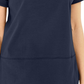 Blusa feminina Karen Scott de algodão com pesponto azul, tamanho X-S