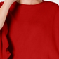 Poncho assimétrico com babados Karen Scott feminino, vermelho, tamanho G/GG