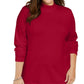 Karen Scott Suéter Feminino de Algodão com Gola Falsa Vermelho Tamanho 0X