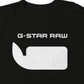 Camiseta masculina com estampa gráfica G Star Raw preta, tamanho M