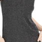 Blusa sem mangas com glitter Bar III feminina, preta, tamanho médio