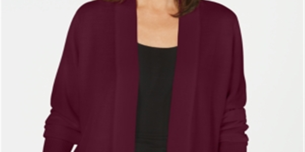 Karen Scott Cardigan Feminino Frente Aberta Marrom Tamanho Pequeno GG