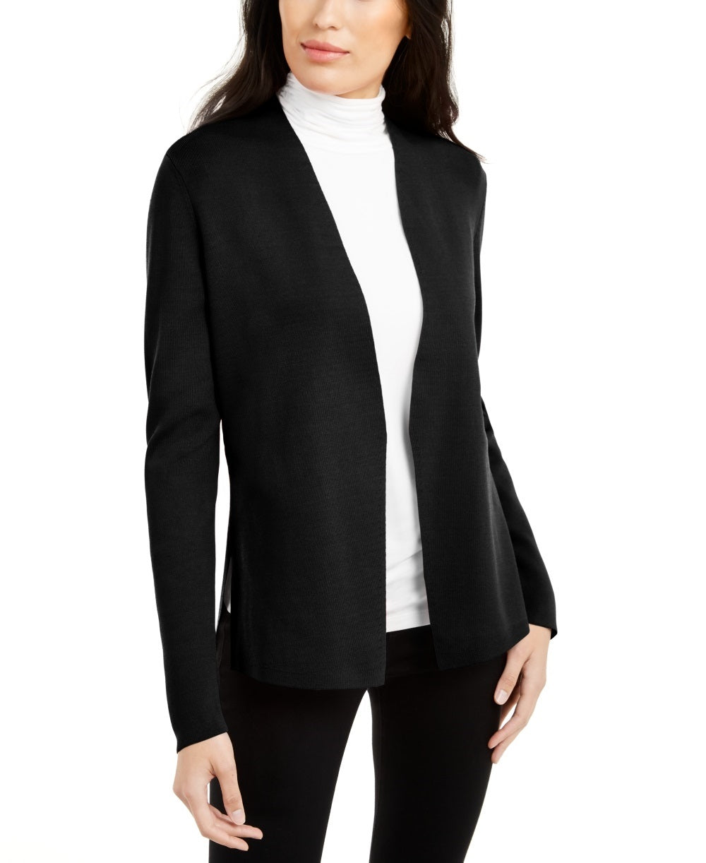 Casaco suéter feminino Alfani Full Needle preto tamanho pequeno