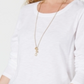 Top decote redondo feminino Style &amp; Co, branco, tamanho PP