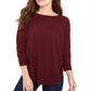 Suéter feminino com cadarço e acabamento em chevron, estilo &amp; co, roxo, tamanho pequeno, L