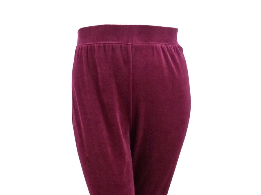 Calça esportiva feminina Karen Scott de veludo roxa tamanho XX-G