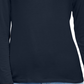 Blusa feminina estilo &amp; co com gola falsa azul tamanho pequeno médio