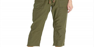 Calça Chino Feminina Free People Comfort Raw Ankle Verde Tamanho Grande