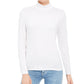 Blusa feminina estilo &amp; co com gola falsa, branca, tamanho pequeno grande