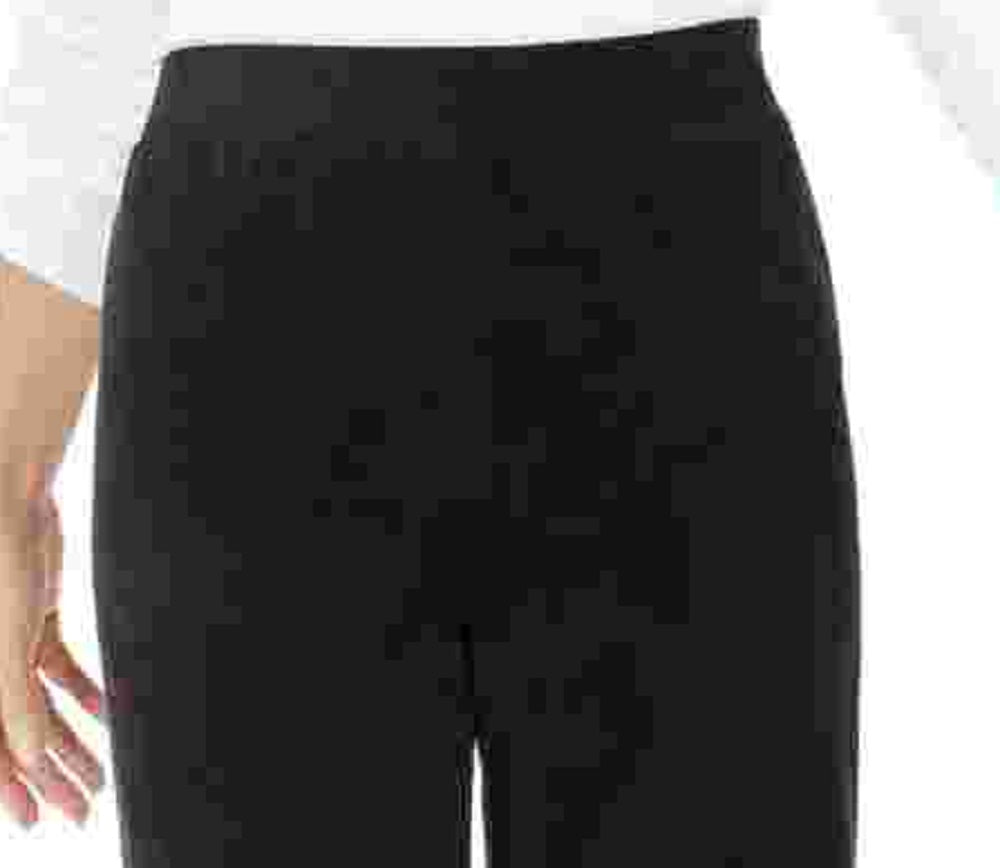 Calça de veludo feminina Karen Scott, preta, tamanho pequeno e pequeno