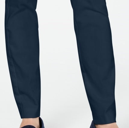 Calça skinny feminina Charter Club Chelsea Stretch Twill Azul Tamanho 14 Petite