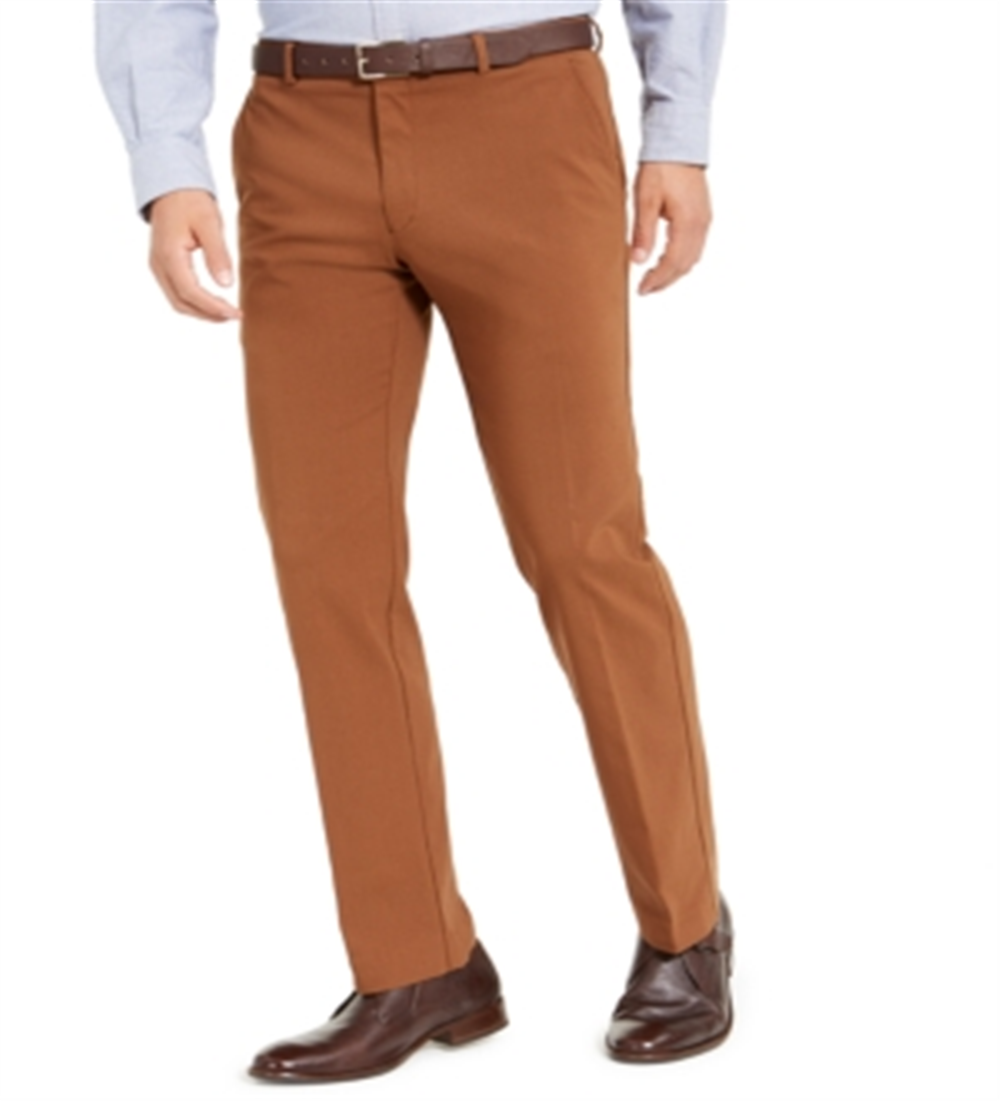 Calça social masculina Tommy Hilfiger Modern Fit THFlex Stretch Comfort, marrom, tamanho 36x30