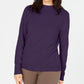 Karen Scott Suéter Feminino com Zíper nas Costas e Gola Simulada Roxo Tamanho Médio