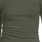 Camiseta feminina Bar III com ombros bufantes e manga 3/4, verde, tamanho extragrande