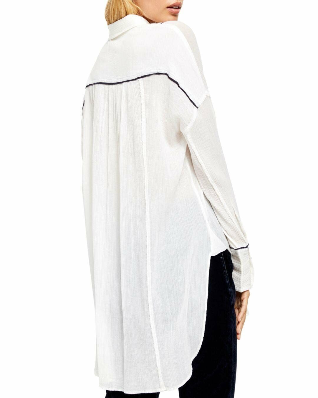 Túnica feminina Amore Amore com debrum, bege, tamanho pequeno, da Free People