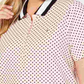 Polo Tommy Hilfiger Plus Size com Estampa de Bolinhas Rosa Tamanho 1X