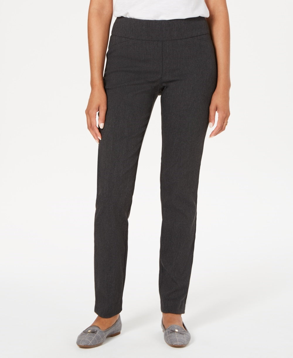 Calça feminina Charter Club Cambridge Skinny com controle de barriga, cinza, tamanho 16S